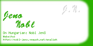 jeno nobl business card