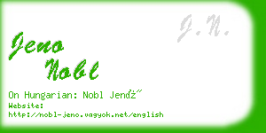 jeno nobl business card